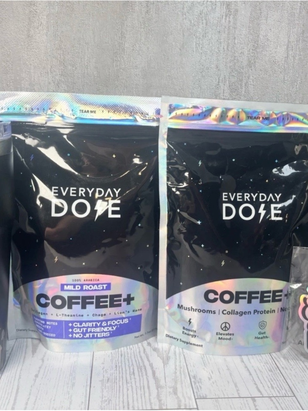 Lot of 5 Everyday Dose Items: 2 Mushroom Coffees, 1 Frother, 1 Tumbler, 1 Magnet - Picture 9 of 10